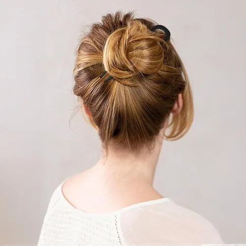 Miniatura 6 de 3 horquillas de metal para el pelo francés, para mujer, horquillas para moños, accesorios metálicos para el cabello (negro)