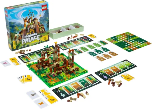 Miniatura 3 de Dotted Games Monkey Palace: Un Juego de Mesa de Lego - ¡Construye Tu Camino a la Victoria Ladrillo por Ladrillo! Divertido Juego Familiar