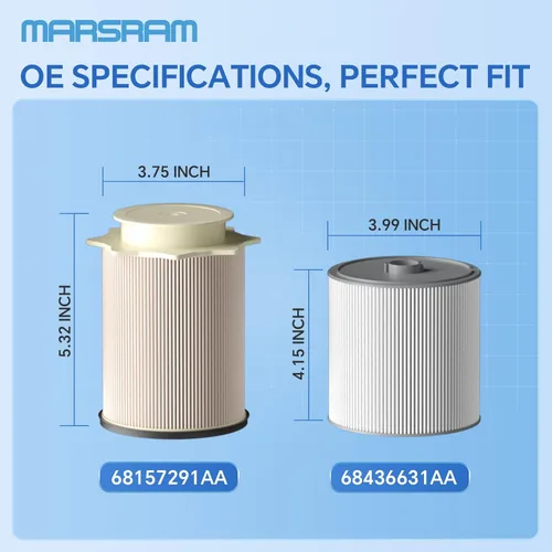 Miniatura 8 de Marsram Juego de separador de agua para filtro de combustible Cummins de 6.7L se ajusta para 2019 2020 2021 2022 2023 2024 Dodge Ram 2500 3500 4500