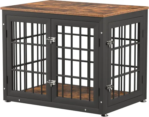 Miniatura 34 de rehomerance Mueble de jaula de perro resistente de 26 pulgadas para perros pequeños, mesa auxiliar decorativa para casa de mascotas, muebles