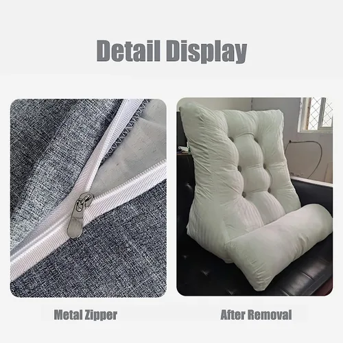 Miniatura 4 de Almohada de lectura con cuello, respaldo de cabecera triangular, cojín de soporte lumbar, almohada de apoyo de espalda para soporte de espalda, Verde