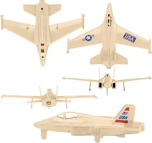 Miniatura 3 de TimMee Prop Plane & Fighter Jet - Desert Tan Plastic Army Men Aviones fabricados en Estados Unidos Bronceado del desi