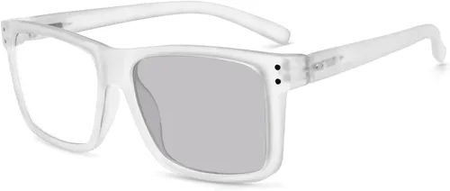 Eyekepper Gafas de lectura fotocrómicas de transición de gran tamaño con marco grande transparente +4.0 Claro