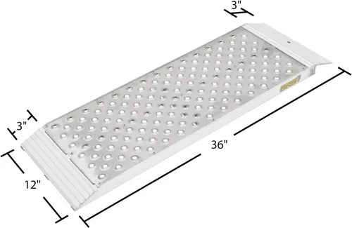 Miniatura 3 de Guardian Rampas de aluminio de doble corredor con superficie de placa perforadora (36 x 12 pulgadas)