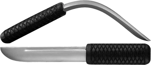 Miniatura 6 de Cuchillo de goma falso, paquete de 2 – Arma profesional de entrenamiento de artes marciales de autodefensa MMA