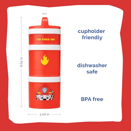 Miniatura 2 de Whiskware PAW Patrol - Contenedores apilables para bebés, niños y niños pequeños, 3 tazas apilables para aperitivos para la escuela y los viajes