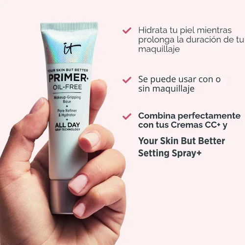 Miniatura 4 de IT Cosmetics Your Skin But Better Makeup Primer+ - Extiende el uso del maquillaje, hidrata la piel, refina el aspecto de los poros - Con glicerina