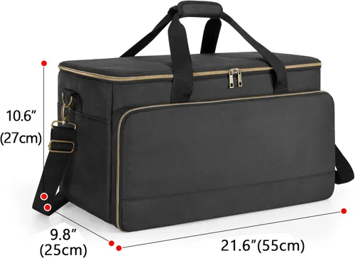Miniatura 7 de Trunab Bolsa grande de viaje para archivos de cable de DJ con divisor interior desmontable y compartimento acolchado para laptop de 15.6 pulgadas