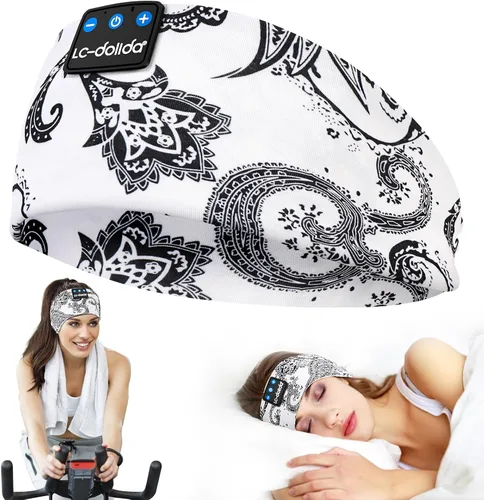 Miniatura 7 de LC-dolida Auriculares para Dormir Bluetooth Diadema Musical Diadema Banda Inalámbrica Diadema Auriculares con Altavoces Estéreo HD Delgados