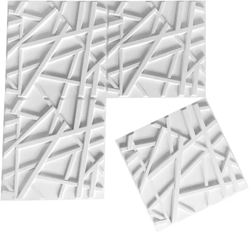 Miniatura 71 de Art3d Panel de Pared de Diamante 3D de PVC Dentado a Juego-Negro Mate, para Decoración Interior Residencial y Comercial Diamante mate negro