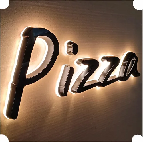 Marca iluminada: letrero LED personalizado con logotipos, letras iluminadas retroiluminadas, señalización para escaparates, negocios, calle, fácil