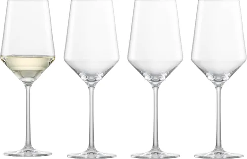 ZWIESEL GLAS Pure Saugivnon Blanc - Copas de vino blanco (juego de 4), elegantes copas de vino para vino blanco, vasos de cristal Tritan aptos para