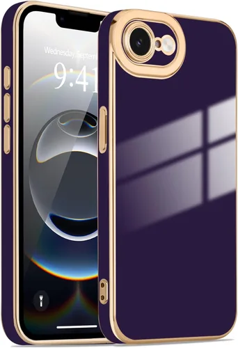 Miniatura 11 de Lafunda Diseñada para iPhone 13 Pro, fundas lujosas con chapado lindo para mujeres y niñas, elegante borde dorado, a prueba de golpes, TPU con funda