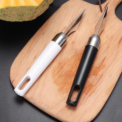 Miniatura 8 de VILLCASE 2 cuchillos de acero inoxidable para tallar frutas, en forma de V, grabado de alimentos, herramienta de corte para el hogar, cocina, mesa