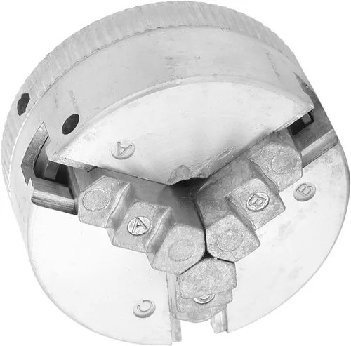 Miniatura 6 de Z011 Micro Torno Mandril, Aleación de Zinc 3-Jaw Chuck Clamp Accesorio con Dos Varillas de Bloqueo para Mini Torno de Metal