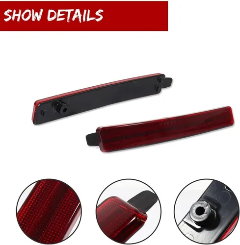 Miniatura 3 de Lente roja Parachoques Trasero Reflector Luces Vivienda Asamblea de la lente para Cadillac SRX Chevrolet Traverse GMC Acadia Saturn Outlook
