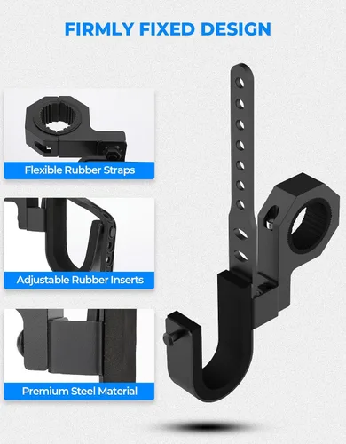 Miniatura 2 de KEMIMOTO Portaherramientas de caza para UTV, soporte para barra enrollable, soporte para pala, soporte para arco, compatible con barras enrollables