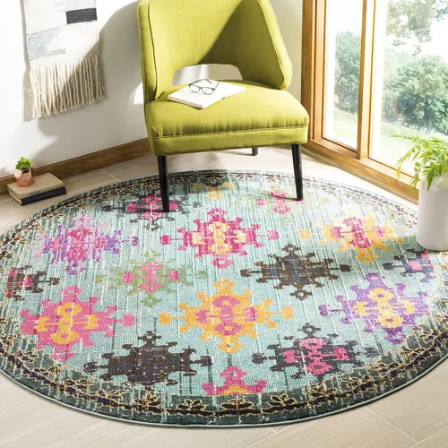 Miniatura 15 de SAFAVIEH Monaco Collection - Alfombra para pasillo, 2.2 x 6 pies, diseño bohemio de enrejado de diamantes, no desprende pelusa y de fácil cuidado