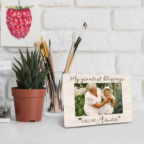 Miniatura 4 de Abuelita Gifts - Marco de fotos de madera de Abuela Gifts de 4 x 6, regalo para el día de la madre, cumpleaños, Navidad