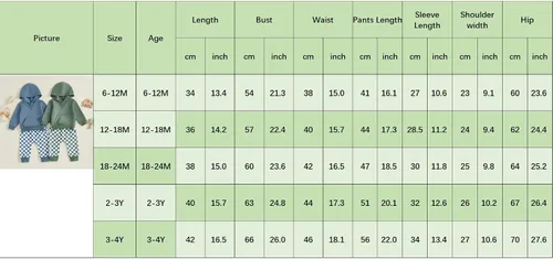 Miniatura 159 de Conjunto de ropa de otoño e invierno para bebé y niño, sudadera larga con capucha y pantalones para niños pequeños, 6, 12, 18, 24 meses, 2T