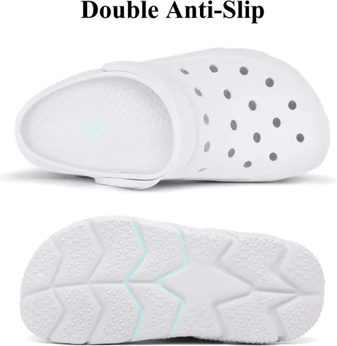 Miniatura 4 de Zuecos de jardín para hombres y mujeres con soporte de arco, sandalias deslizantes clásicas unisex para adultos para exteriores, playa, piscina