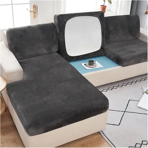 Miniatura 7 de Funda elástica para cojín de sofá, funda protectora para muebles de sofá, funda de asiento de sofá, estampado floral con parte inferior elástica, #17