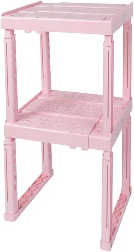 Miniatura 15 de Estante Organizador de Taquilla, Ancho y Altura Ajustable, Ideal para Taquillas de Escuela, Oficina y Gimnasio (Paquete de 2, Magenta)
