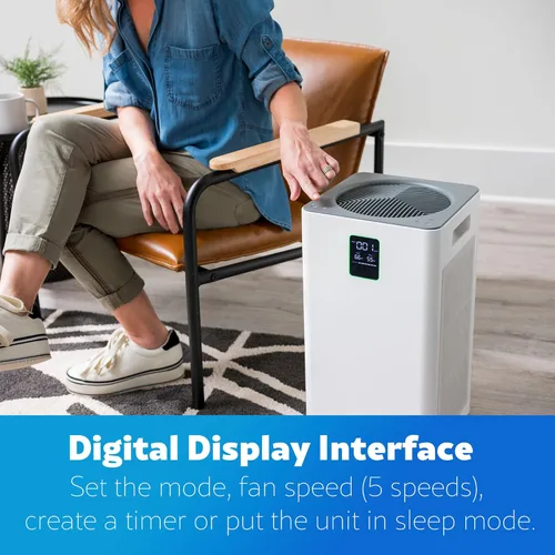 Miniatura 4 de Kenmore PM3020 Purificadores de Aire con Filtro HEPA H13 Verdadero, Cubre Hasta 1500 Pies Cuadrados, Sistema de Filtración HEPA de 3 Etapas