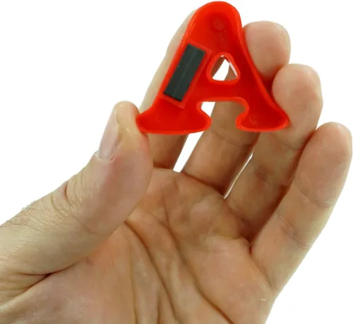 Miniatura 2 de JA-RU Juego de letras magnéticas (1 paquete de letras ABC) letras de plástico coloridas. Imanes de refrigerador para niños y niños pequeños.
