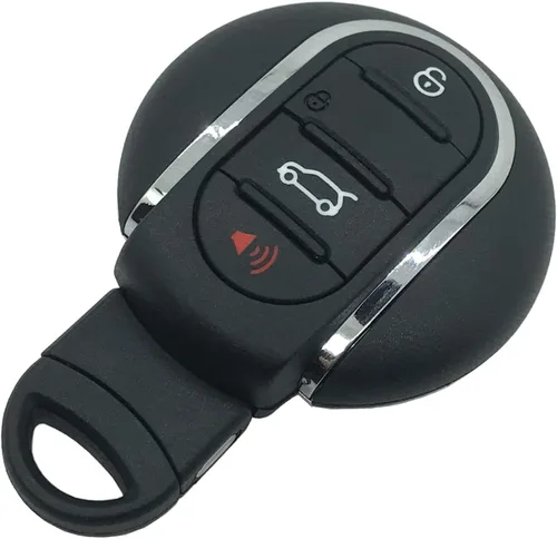 Funda para llave inteligente con control remoto sin llave para BMW Mini Cooper F54 F55 F56 F57 F60 con llave en blanco (negro)