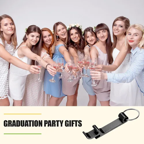 Miniatura 6 de FoldTier 50 llaveros para abridor de botellas a granel con texto en inglés "Thank You", regalos de boda, para invitados, abridor de botellas