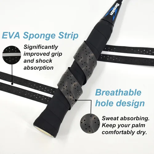 Miniatura 4 de Senston Nuevo agarre de raqueta antideslizante perforado súper absorbente para tenis de bádminton overgrip Pickleball Overgrip