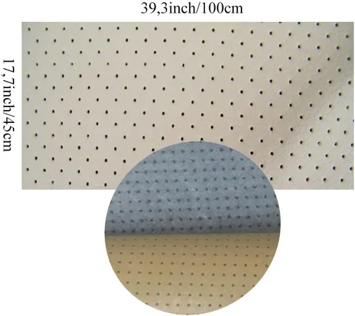 Miniatura 4 de Parche de reparación de cuero de 17.7 x 39.4 pulgadas, transpirable, adhesivo perforado, parche de reparación autoadhesivo para muebles, sofá