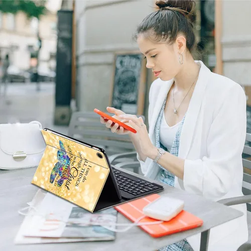 Miniatura 7 de DEGDFSGR Funda para Samsung Galaxy Tab A8 10.5 con teclado, teclado inalámbrico desmontable cierre magnético, funda protectora para Samsung Tab A8