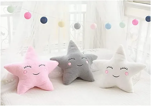 Miniatura 6 de Almohada de estrella con diseño de luna, nube, decoración de habitación fresca, cojín para cama
