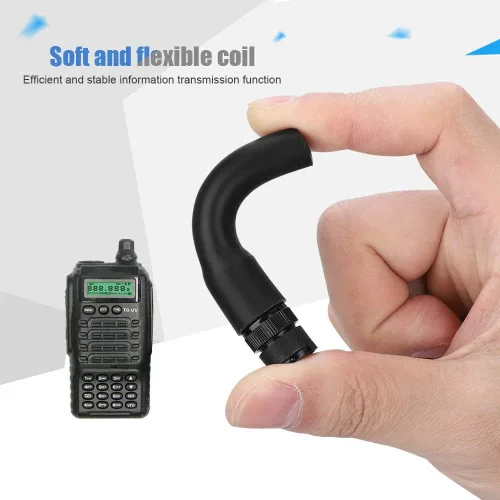 Miniatura 5 de Antena de radio suave VHF UHF 136-174MHz 144MHz-430MHz Radio bidireccional Walkie Talkie de alta ganancia BNC compatible con TK300 TK320 para radios