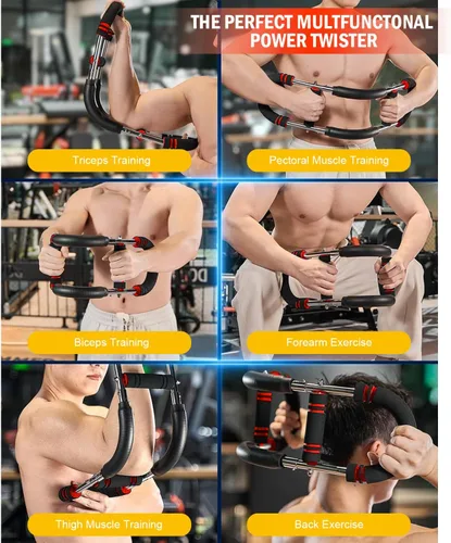 Miniatura 2 de Entrenador de Brazo Twister de Última Generación, Barra de Ejercicio Ajustable con Resorte de Potencia, Fortalecedor de Ejercicios de Antebrazo