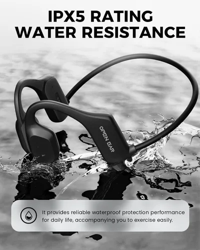 Miniatura 6 de UltraComfort Auriculares de conducción ósea de oreja abierta, auriculares inalámbricos Bluetooth 5.3, IPX5 impermeable, 8 horas de reproducción