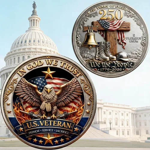 Miniatura 11 de America - Moneda conmemorativa del 250 aniversario, desafío de 250 aniversario de Estados Unidos, para patriotismo, moneda de aniversario