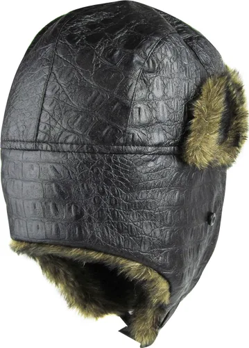 Miniatura 4 de Mezcla de lana de aviador cazador de soldado con orejeras Ushanka Esquimal, bombardero ruso, cálido, invierno frío