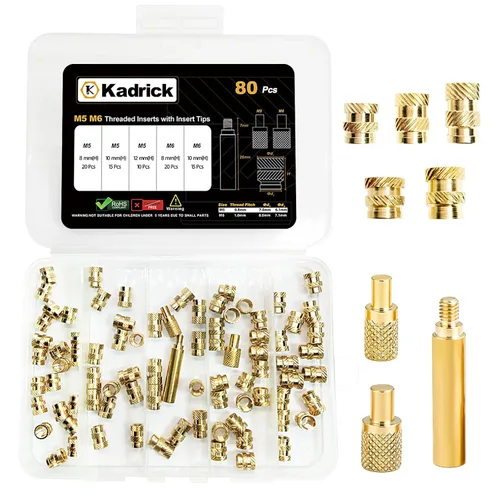 Miniatura 18 de 300 piezas de inserciones roscadas M2 M2.5 para plástico con puntas de ajuste térmico, kit de inserciones de ajuste térmico M2 y M2.5, inserciones