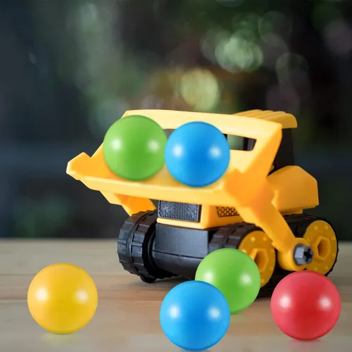 Miniatura 4 de Civaner 6 bolas de repuesto de plástico multicolor pequeñas, bulldozer popper, bolas de juguete de 1.75 pulgadas, suaves a prueba de aplastamiento