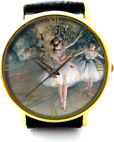 Degas Bailarinas Reloj de cuero, Reloj de Bailarina, Reloj Unisex, Joyería de Ballet, Regalo para estudiantes de Danza P303