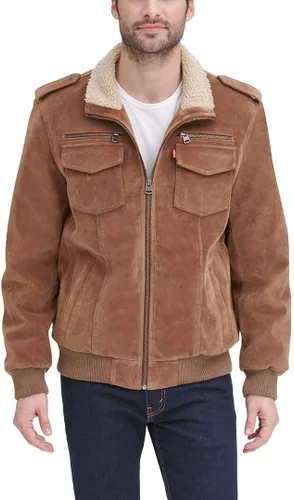 Miniatura 9 de Levi's - Bombardero clásico de piel sintética imitación venado, estilo aviador, para hombre (tallas estándar y grandes y altas)