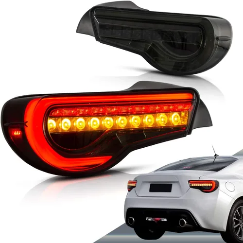 VLAND Luces traseras LED compatibles con Scion Fr-s 2013-2016 Toyota86/Subuaru Brz 2013-2020 con secuencial ámbar, conjunto de lámpara trasera LED