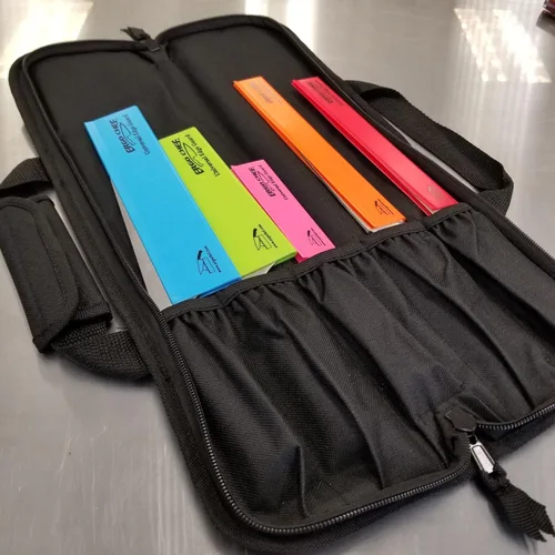 Miniatura 2 de Ergo Chef Estuche para Cuchillos de Chef de 5 Bolsillos Tipo Rollo Plegable Doble (Negro) Ligero - Mezcla Duradera de Nylon/Poliéster - Perfecto