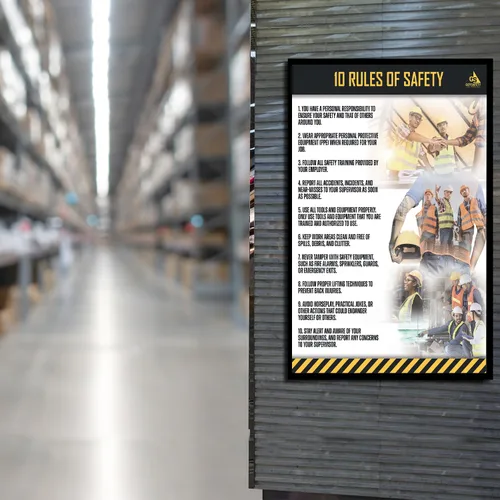 Miniatura 6 de GotSafety Póster de seguridad en el lugar de trabajo, 24 x 32 pulgadas, directrices claras para un entorno de trabajo seguro y saludable, carteles