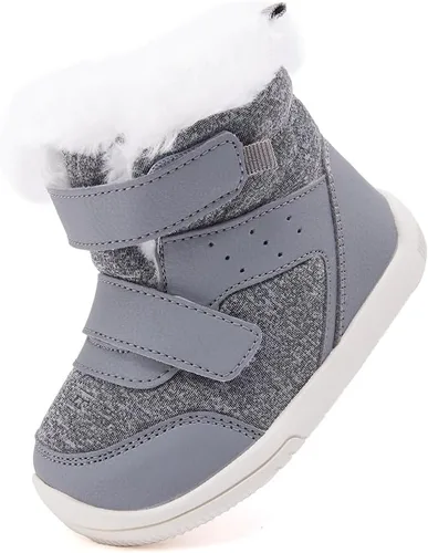 Miniatura 42 de BMCiTYBM Botas de nieve de invierno para bebés y niños pequeños, de piel sintética, cálidas, antideslizantes, zapatos para primeros pasos