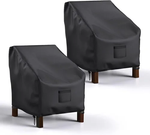 Mrrihand Fundas Impermeables para Sillas de Patio, Funda para Asiento Profundo de Salón, Fundas Resistentes para Muebles de Patio al Aire Libre (36"