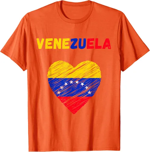 Miniatura 81 de Camiseta con la bandera venezolana con corazón de Venezuela, Negro